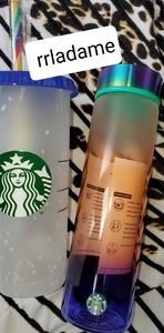 Starbucks Ombre Glass bottle & confetti cup